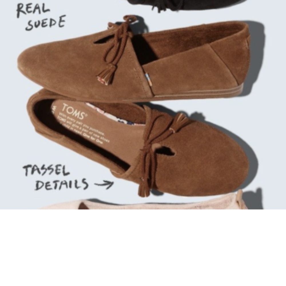 Adorable Suede Toms Shoes